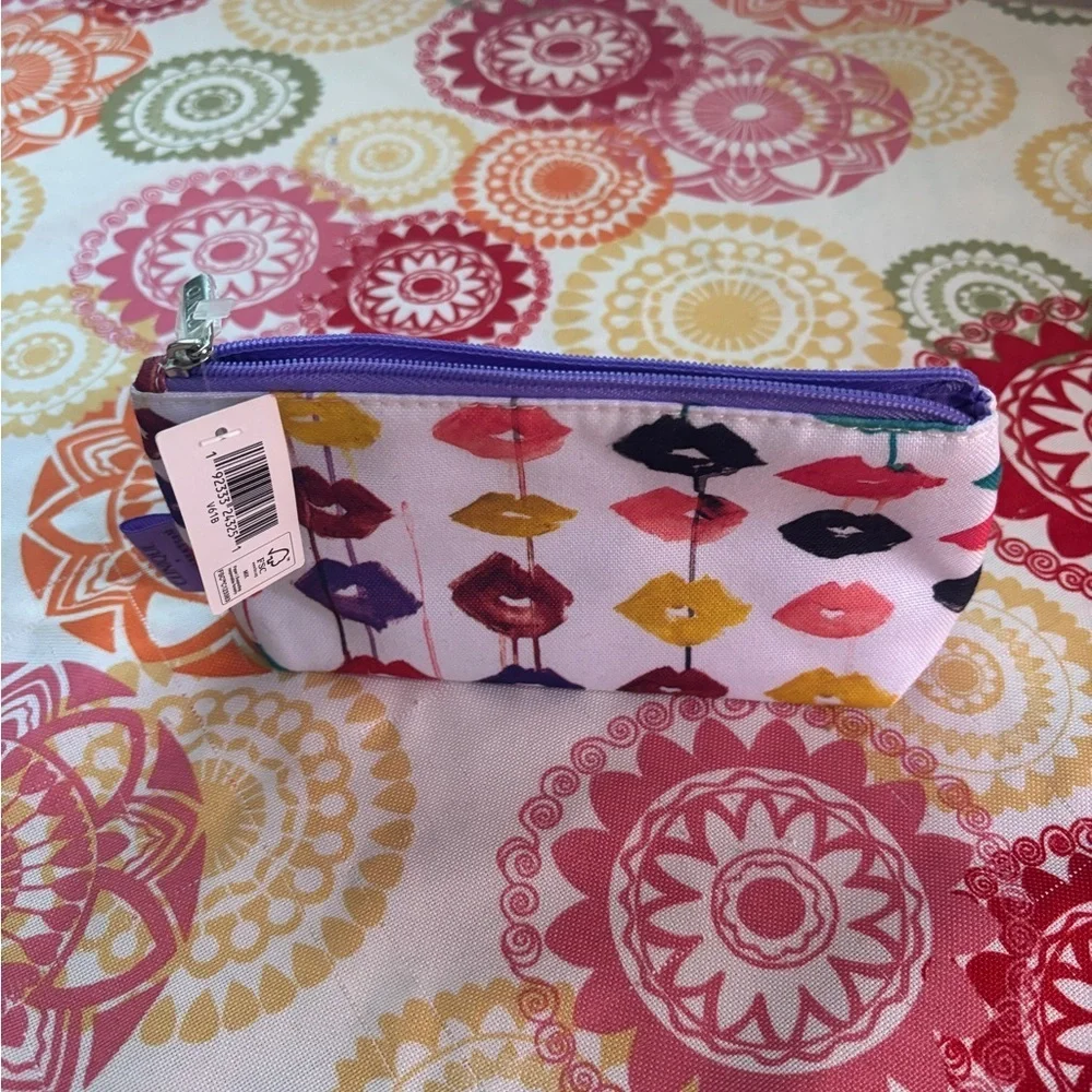 Clinique X Drawberston Limited Edition Makeup Bag Vibrant Multicolored Lip Print